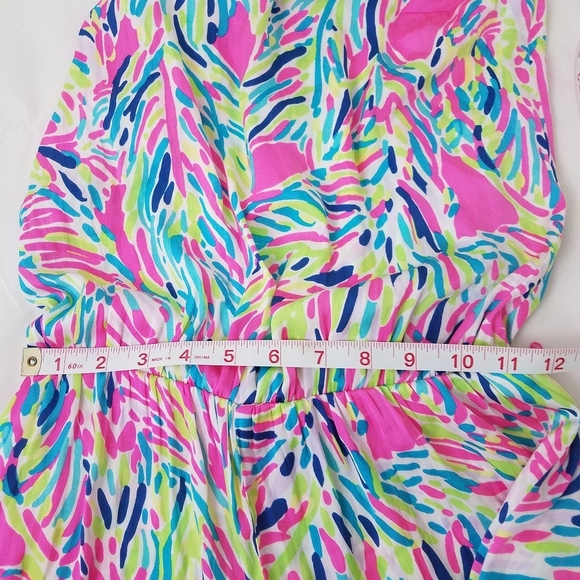 Lilly Pulitzer Deanna Romper XXS Palm Reader Dusk Missing Belt - Picture 8 of 12